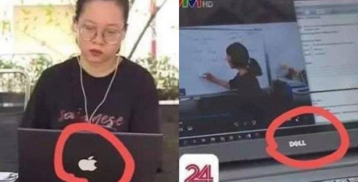 Lên sóng VTV dùng Macbook học online, nữ sinh gây “lú“ vì ruột chạy hệ điều hành Windows